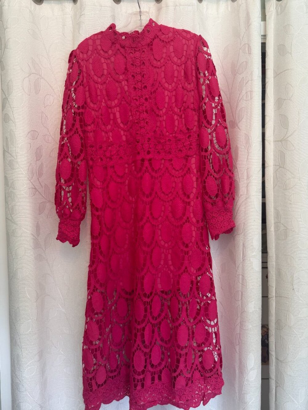 Pink Lace Midi Dress Size M-L